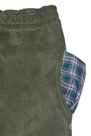 Women's Climbing trousers in stretch corduroy army green VIOLET VELVET Monvic for sports
