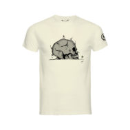 t-shirt arrampicata uomo HASH organic Monvic teschio cream retro