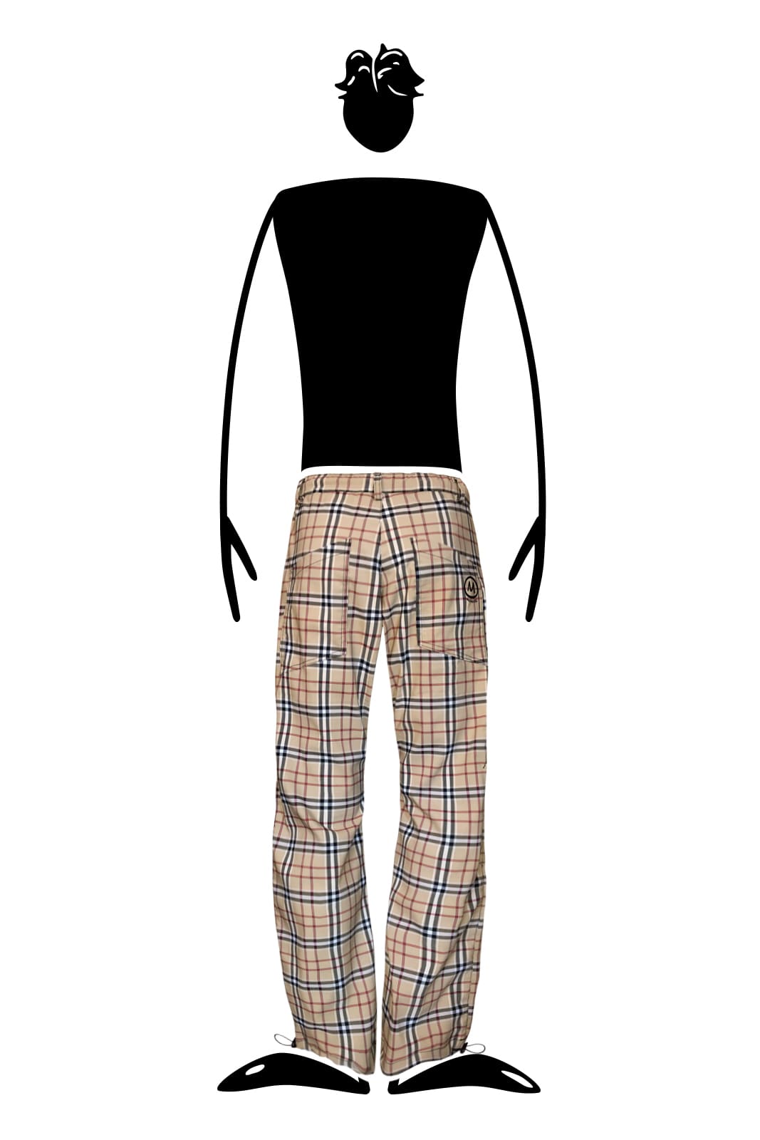 pantalone uomo scozzese beige per arrampicata, hiking, sport BILLY 2 Monvic