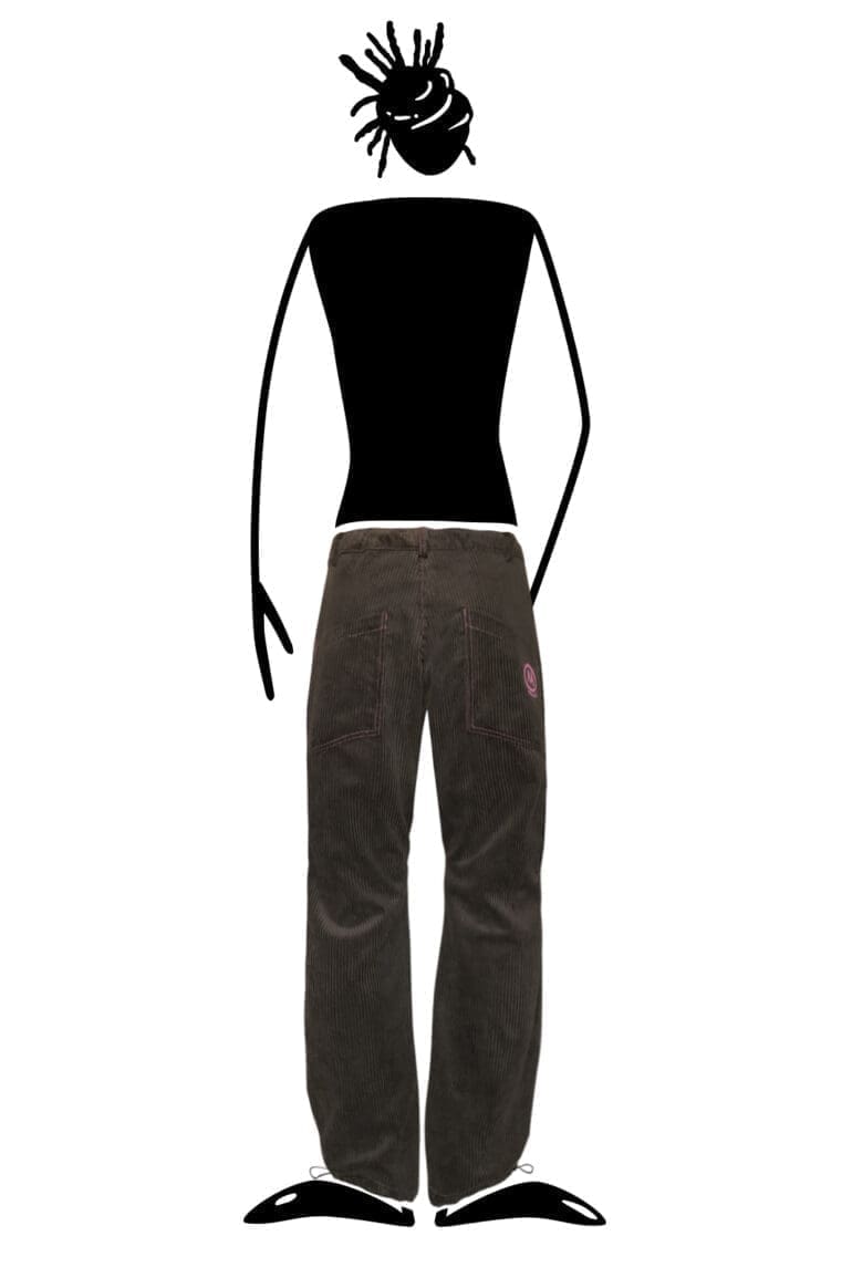 pantalone velluto a coste marrone uomo GRILLO Monvic per arrampicata