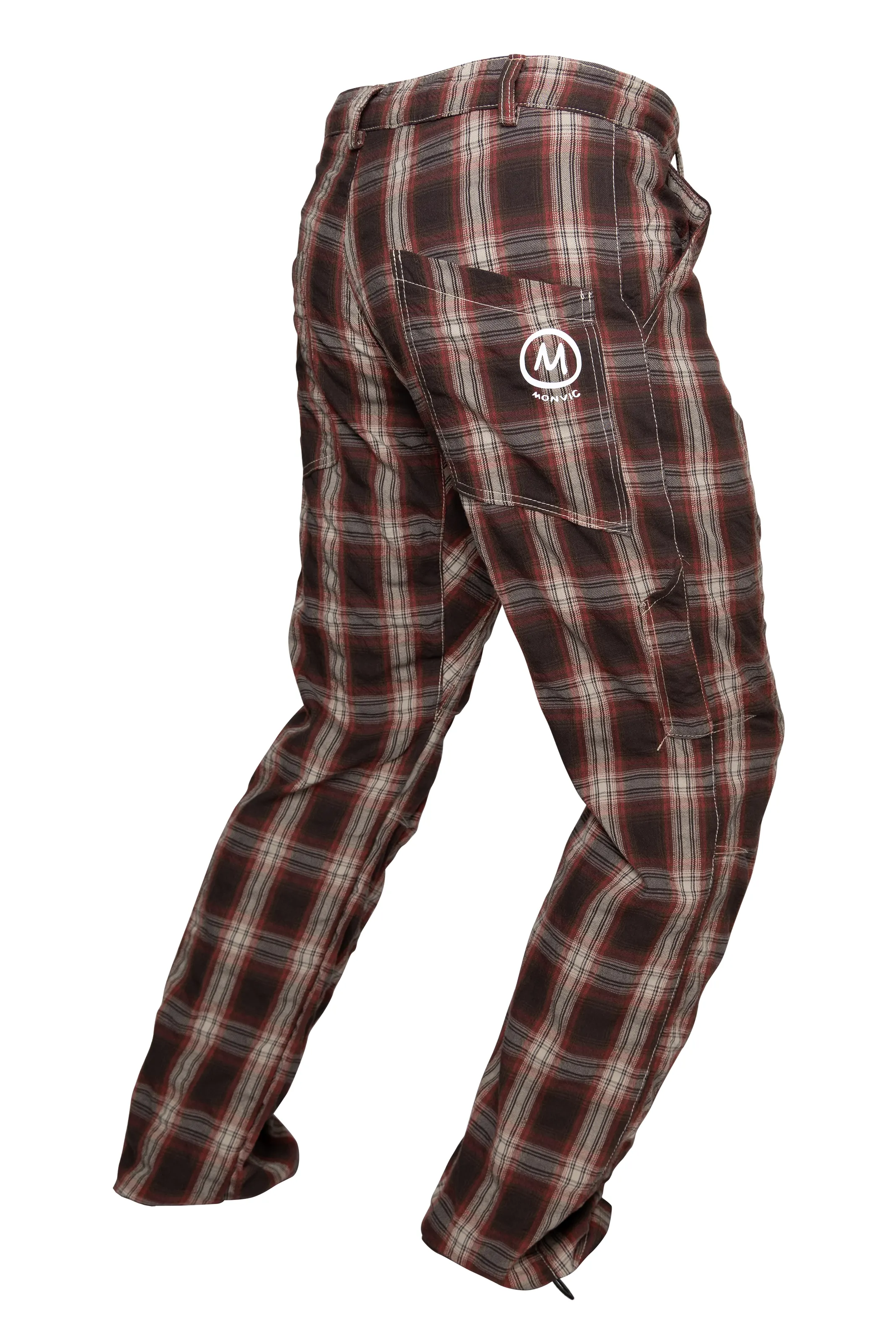 Pantalone a quadri marrone / rosso / bianco - uomo - BILLY 2 Monvic