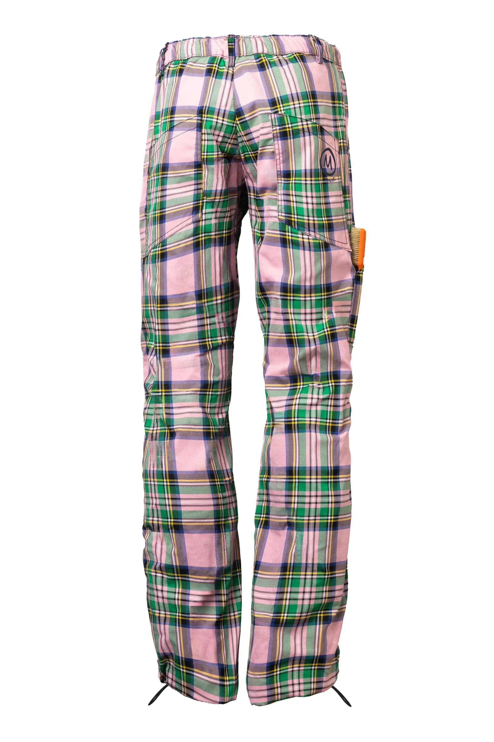 Men's waterproof pants Prince of Wales pink/green - BILLY 2 - MONVIC