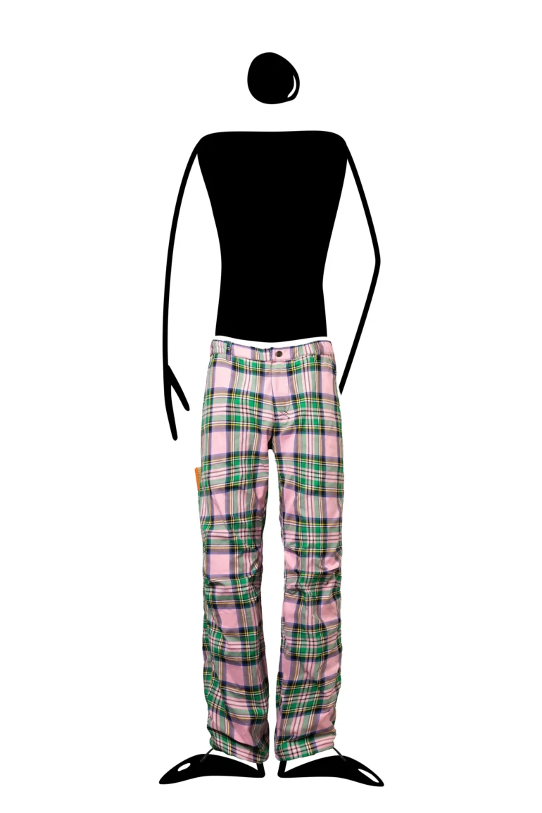 Pantalone uomo impermeabile tartan rosa/verde - BILLY 2 - MONVIC