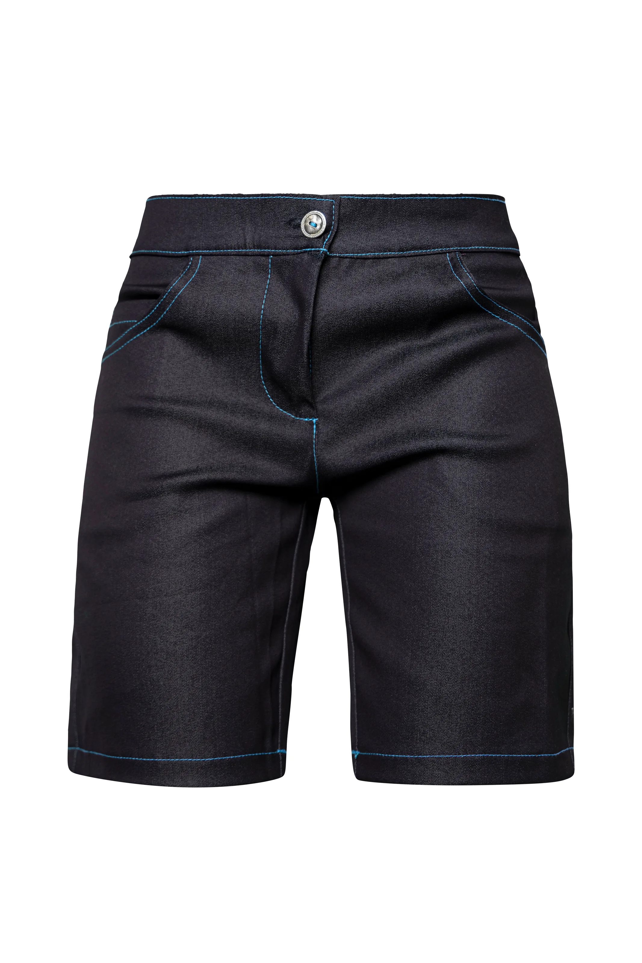 Women's climbing denim shorts - light blue stitching - MINU Monvic
