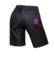Women's climbing jeans shorts - fuchsia stitching - MINU Monvic