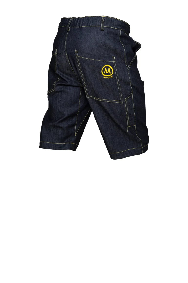 Jeans corto uomo - cuciture gialle - ALO Monvic