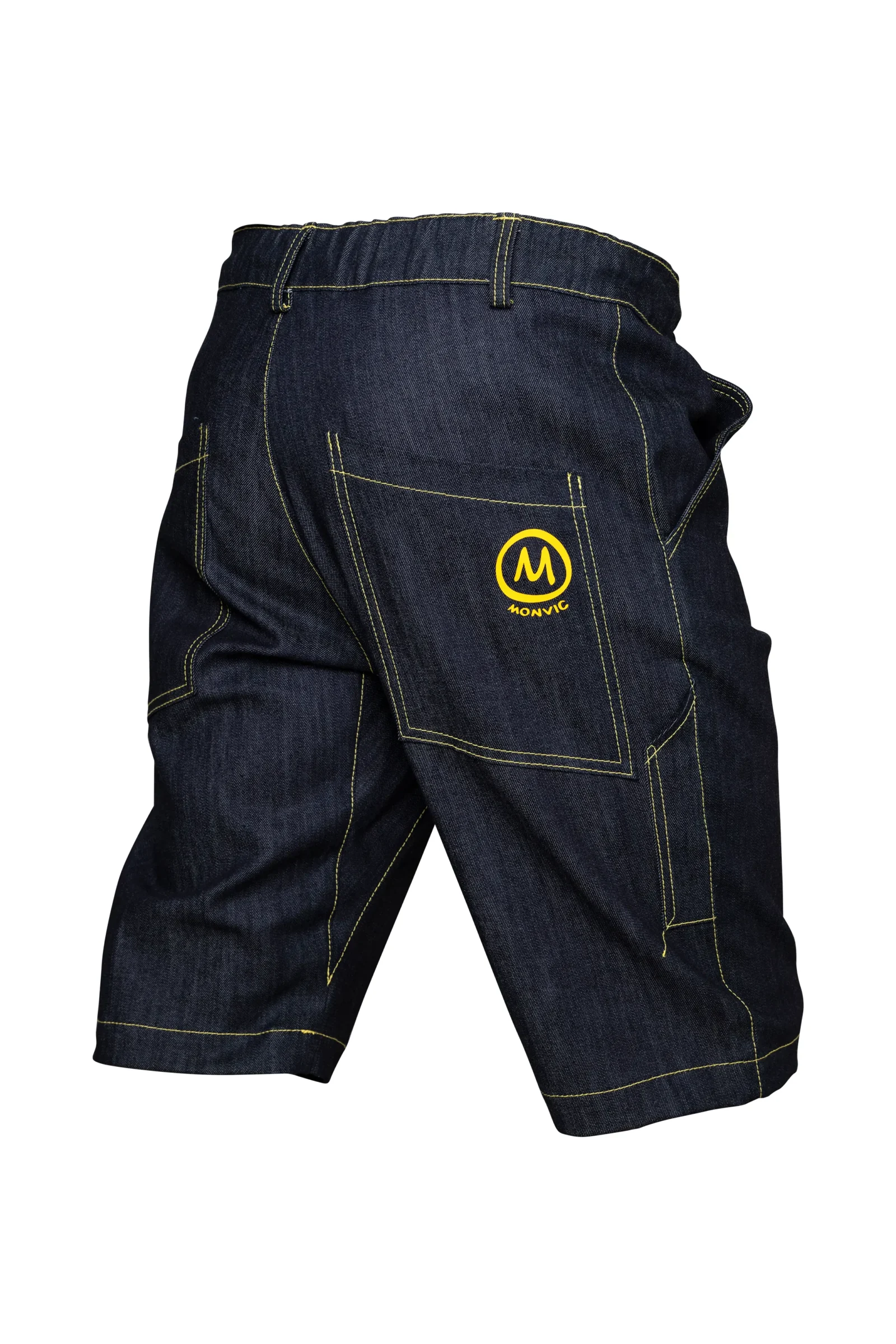 Men's short jeans - yellow stitching - ALO Monvic