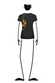 T-shirt arrampicata donna - cotone nero - "Sabry" - SHARON by MONVIC