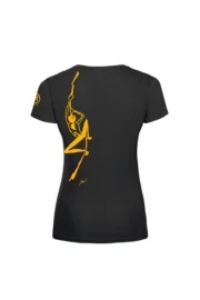Women's climbing t-shirt - black cotton - "Sabry" - SHARON by MONVIC