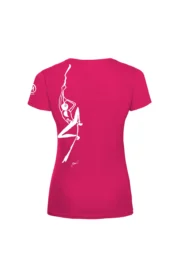 T-shirt d'escalade femme - coton fuchsia - graphisme "Sabry" - SHARON by MONVIC