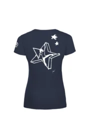 T-shirt escalade femme - coton bleu marine - "Azi" - SHARON by MONVIC