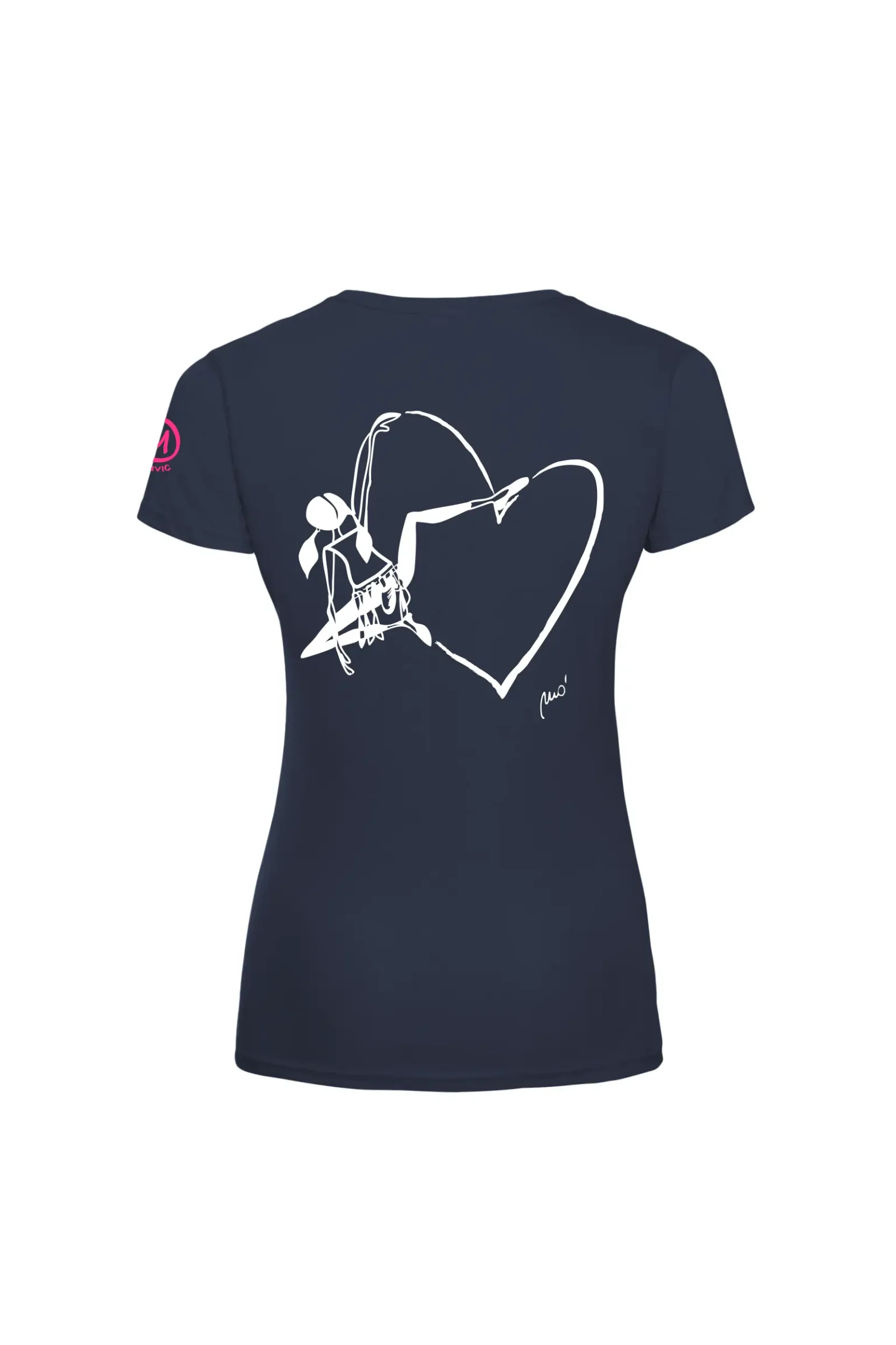 T-shirt arrampicata donna - cotone blu navy - "Out" - SHARON by MONVIC