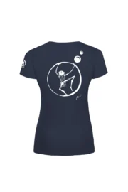 T-shirt escalade femme - coton bleu marine - "Virgy" - SHARON by MONVIC