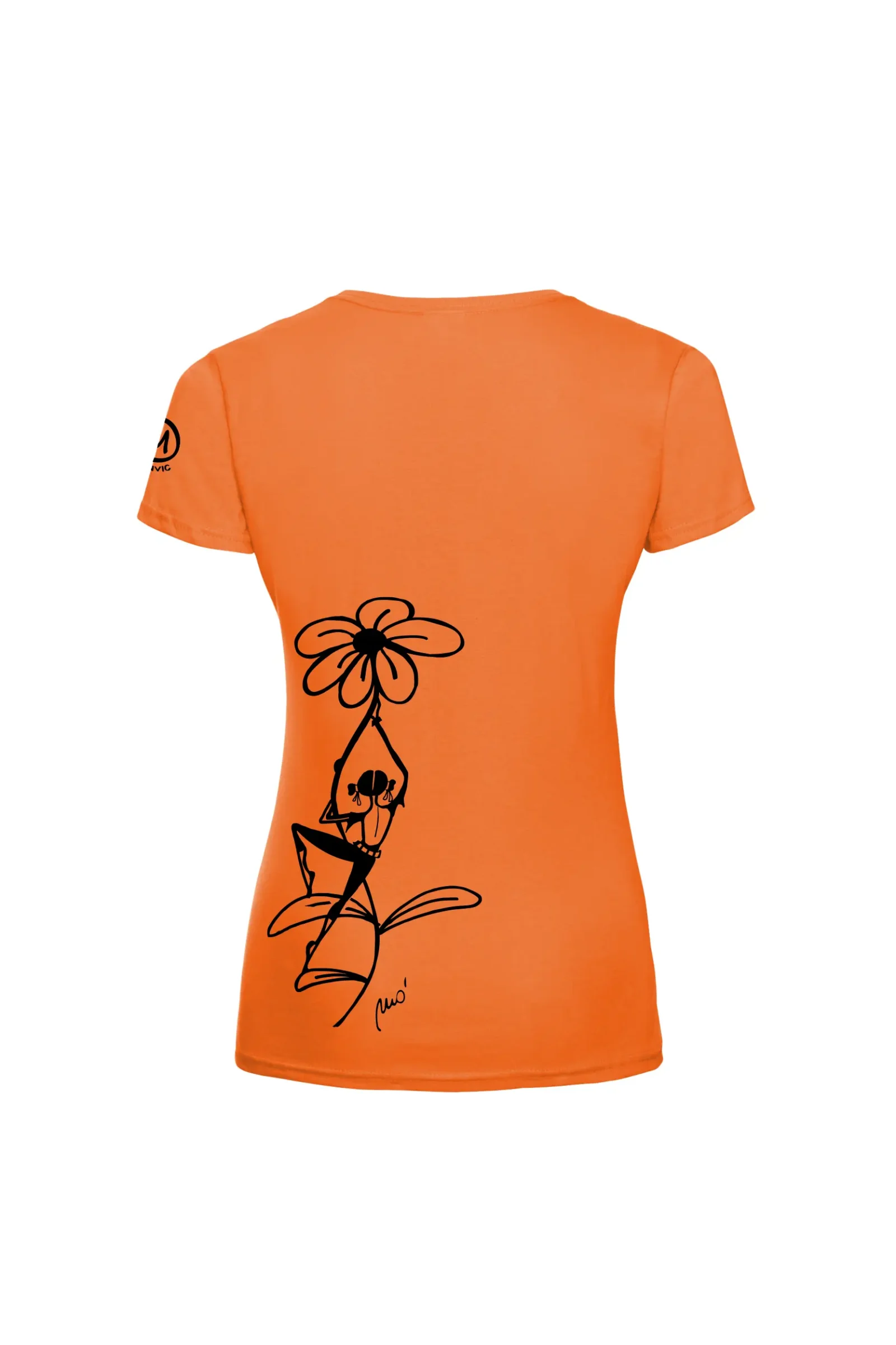 Women's climbing t-shirt - orange cotton - "Carla" SHARON MONVIC