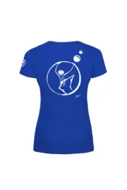 T-shirt arrampicata donna - cotone blu royal - grafica "Virgy" - SHARON by MONVIC