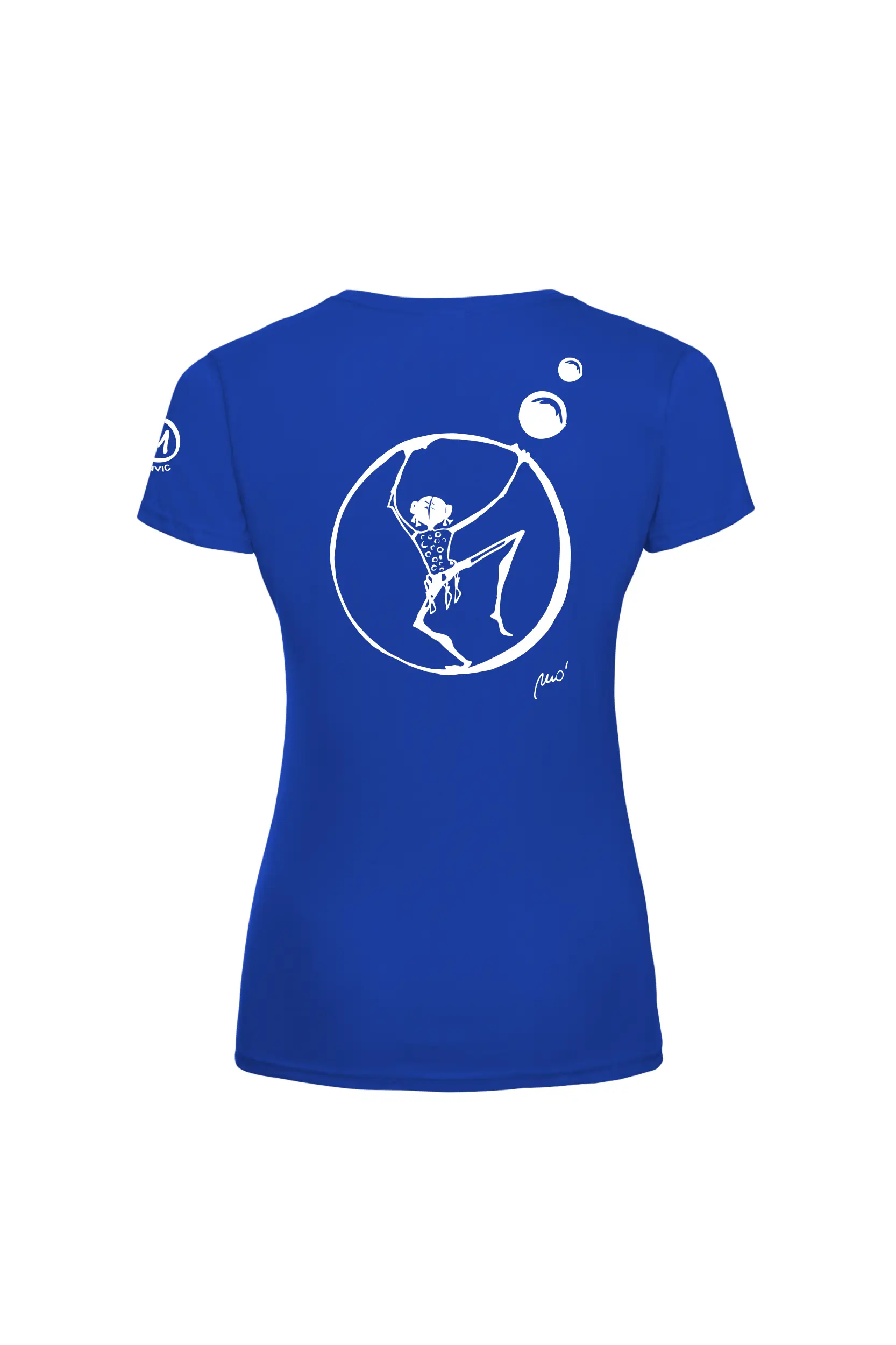T-shirt escalade femme - coton bleu roi - graphisme "Vierge" - SHARON by MONVIC T-shirt escalade femme - coton bleu roi - graphisme "Vierge" - SHARON by MONVIC