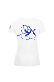 T-shirt arrampicata donna - cotone bianco - "Cuore di Roccia" SHARON by MONVIC