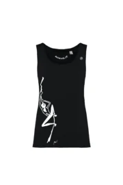 Women's climbing top - black organic cotton - "Sabry" KOKO ORGANIC by MONVIC