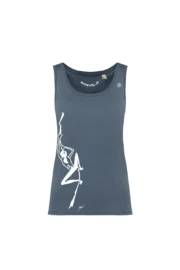 Women's climbing top - gray organic cotton - "Sabry" KOKO ORGANIC by MONVIC