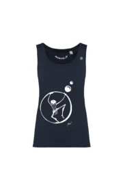 Canotta arrampicata donna - cotone organico blu navy - "Virgy" - KOKO ORGANIC by MONVIC