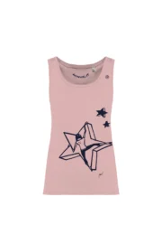 Top arrampicata donna cotone organico rosa - grafica "Azi" KOKO ORGANIC by MONVIC
