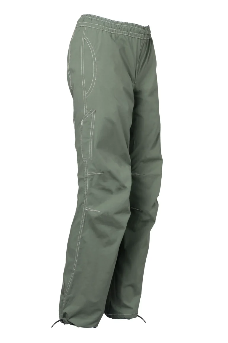 pantalone arrampicata sportiva donna - verde militare - cotone elasticizzato - VIOLET MONVIC