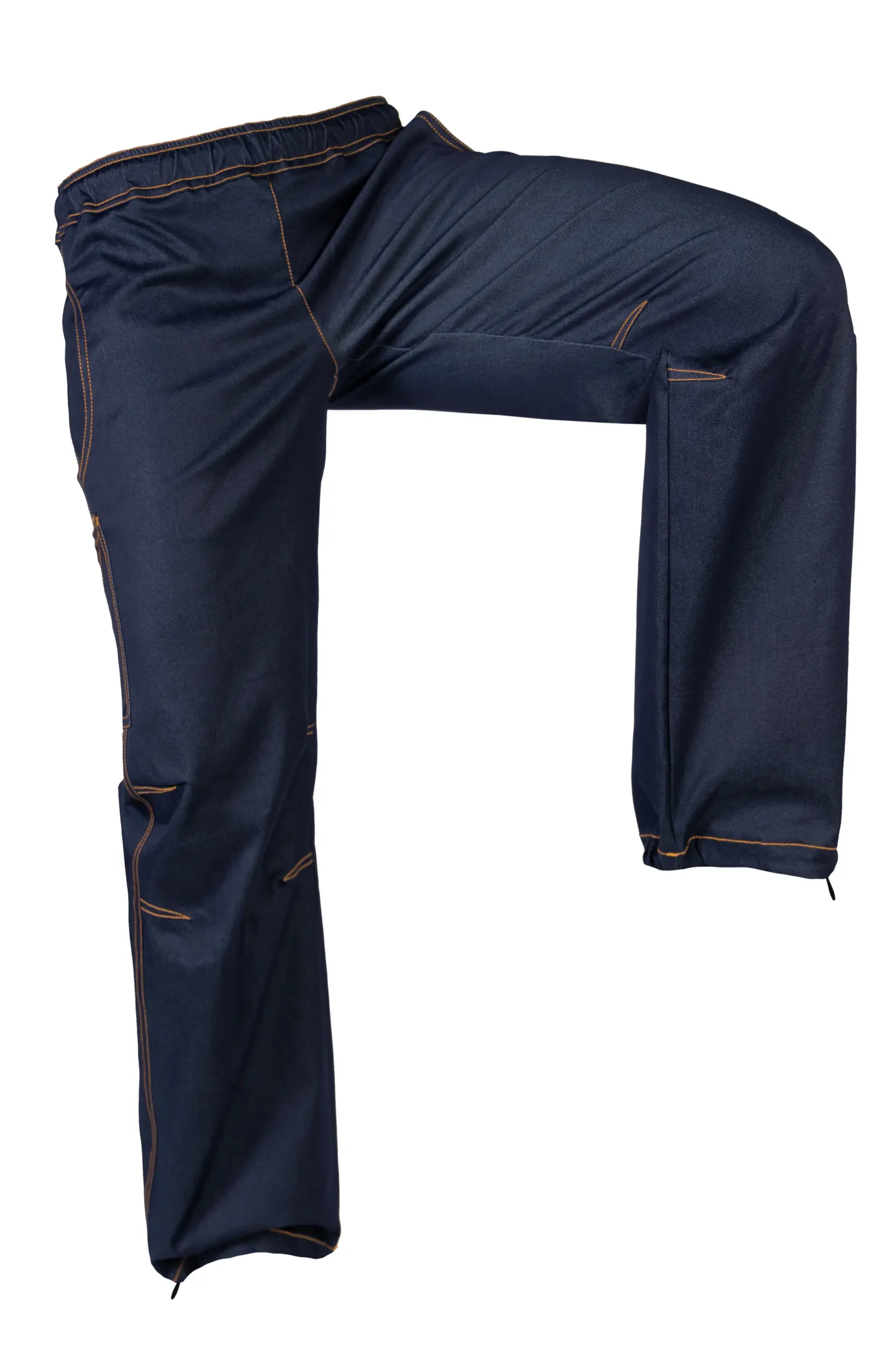 Pantalone Jeans arrampicata da donna - denim filo arancione - VIOLET Monvic