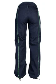 Women's climbing jeans denim green profile KATY Monvic