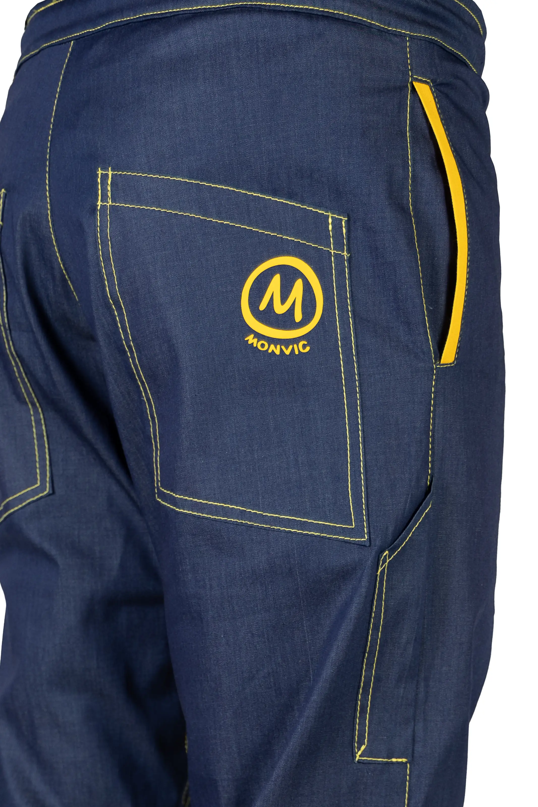 Men's climbing jeans - denim - yellow stitching - GERONIMO Monvic