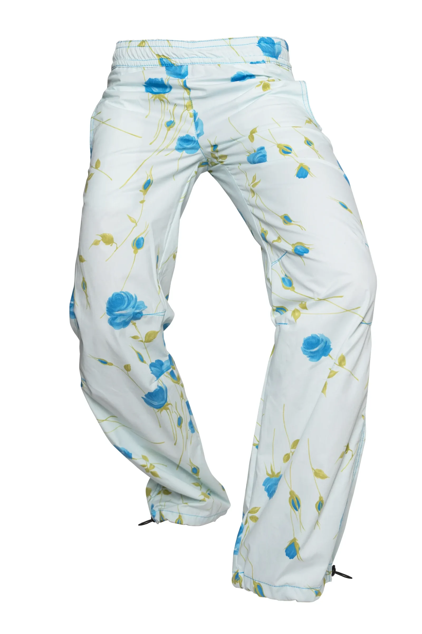 Pantalon fleuri femme - bleu clair - VIOLET Monvic