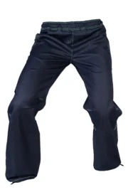 Women's denim climbing jeans trousers - green stitching - VIOLET Monvic