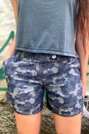 STEFFY: short camo bleu/bleu clair Monvic pour femme