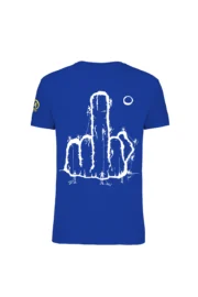 T-shirt d'escalade homme - coton bleu roi - graphisme "Fuck the System" - HASH MONVIC