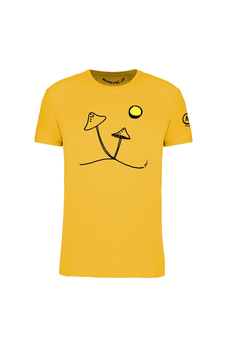 t-shirt arrampicata uomo - giallo - MUSHROOM - HASH MONVIC