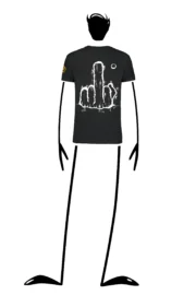 T-shirt d'escalade homme - coton noir - "Fuck the System" - HASH MONVIC