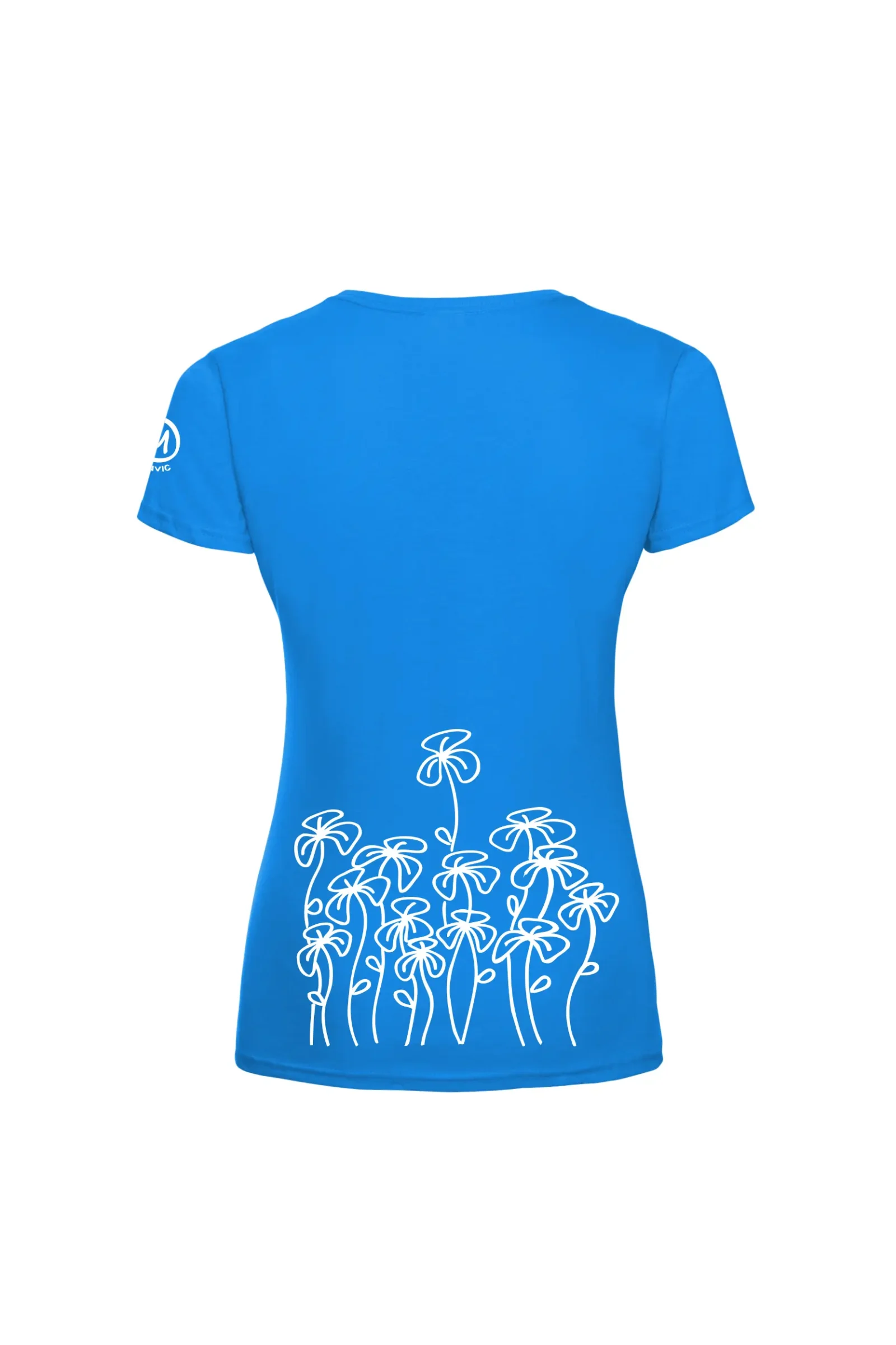 T-shirt escalade femme - coton bleu clair - trèfles "Trifoglini" SHARON by MONVIC