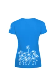 Women's climbing t-shirt - light blue cotton - "Trifoglini" clovers SHARON by MONVIC