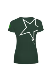 Women's climbing t-shirt - forest green cotton - "Superstar" SHARON MONVIC
