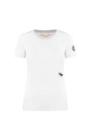 t-shirt donna formiche bianco BUGS SHARON MONVIC fronte