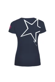 T-shirt escalade femme - coton bleu marine - graphisme "Superstar" -SHARON by MONVIC