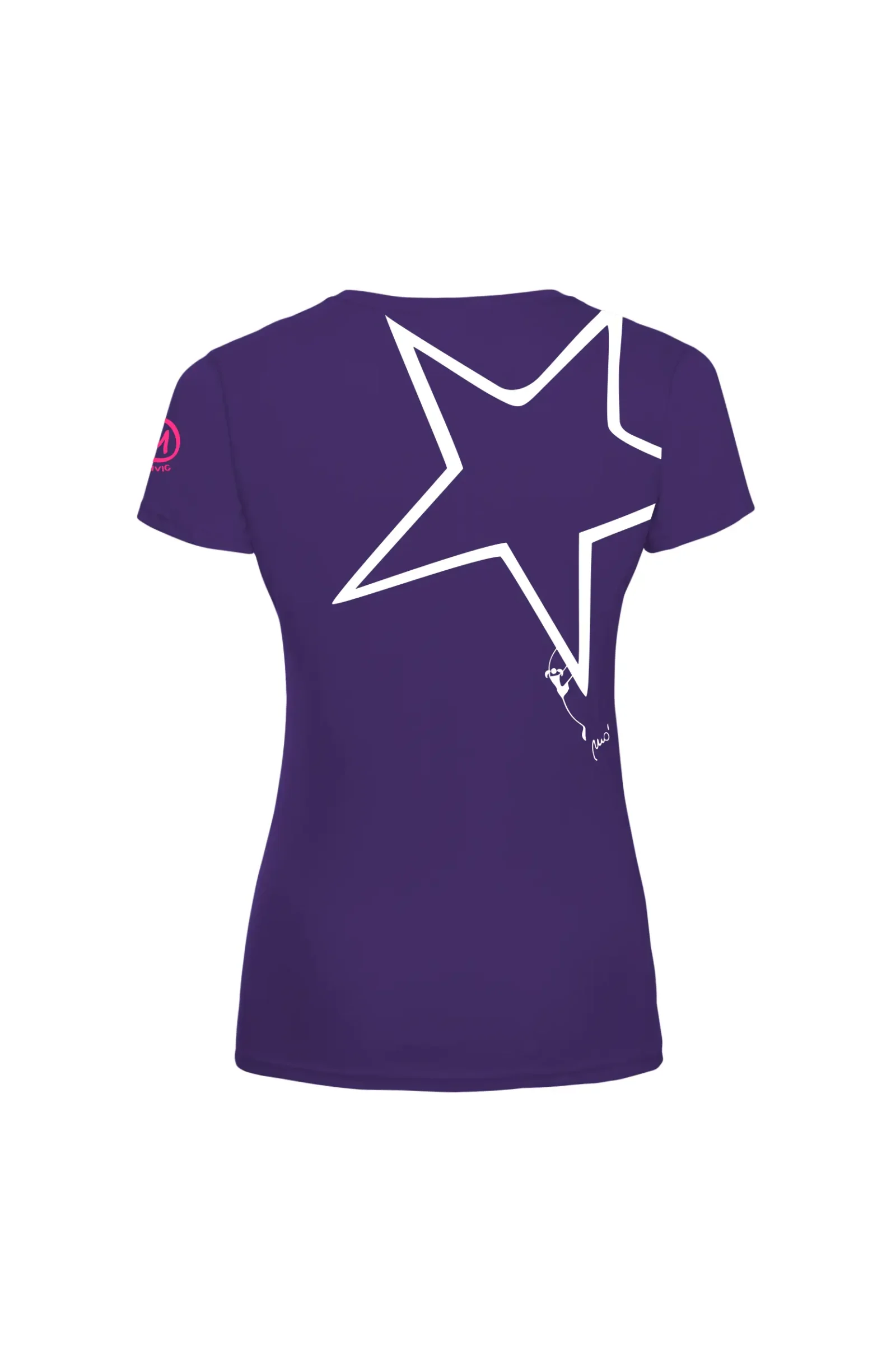 Women's climbing t-shirt - purple cotton - "Superstar" SHARON by MONVIC