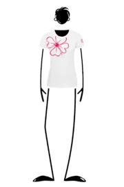T-shirt arrampicata donna - cotone bianco - "Superflower" SHARON MONVIC