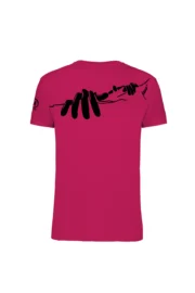 T-shirt arrampicata uomo cotone fucsia HASH MONVIC "Manone"