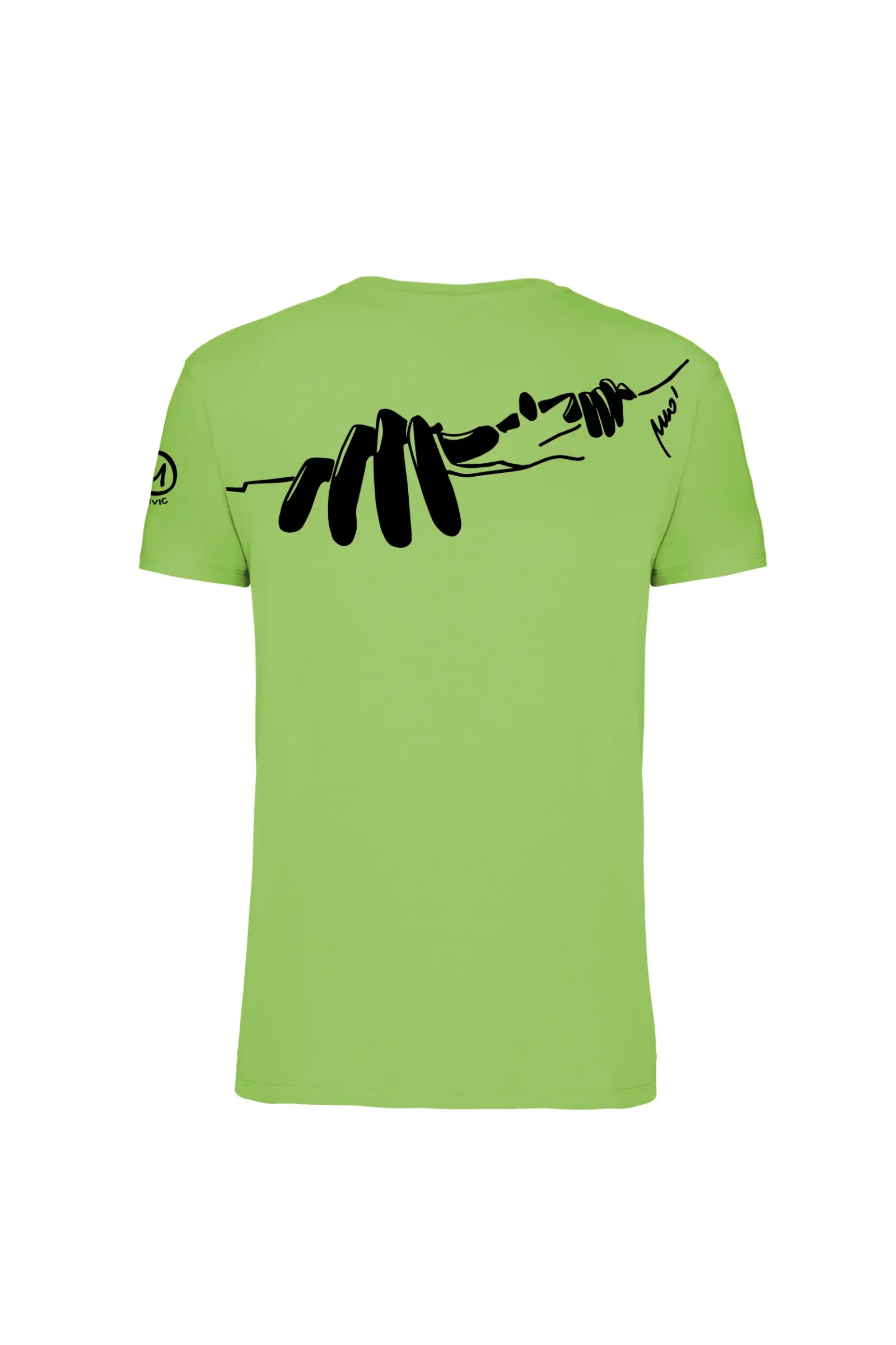T-shirt arrampicata uomo cotone lime HASH MONVIC "Manone"