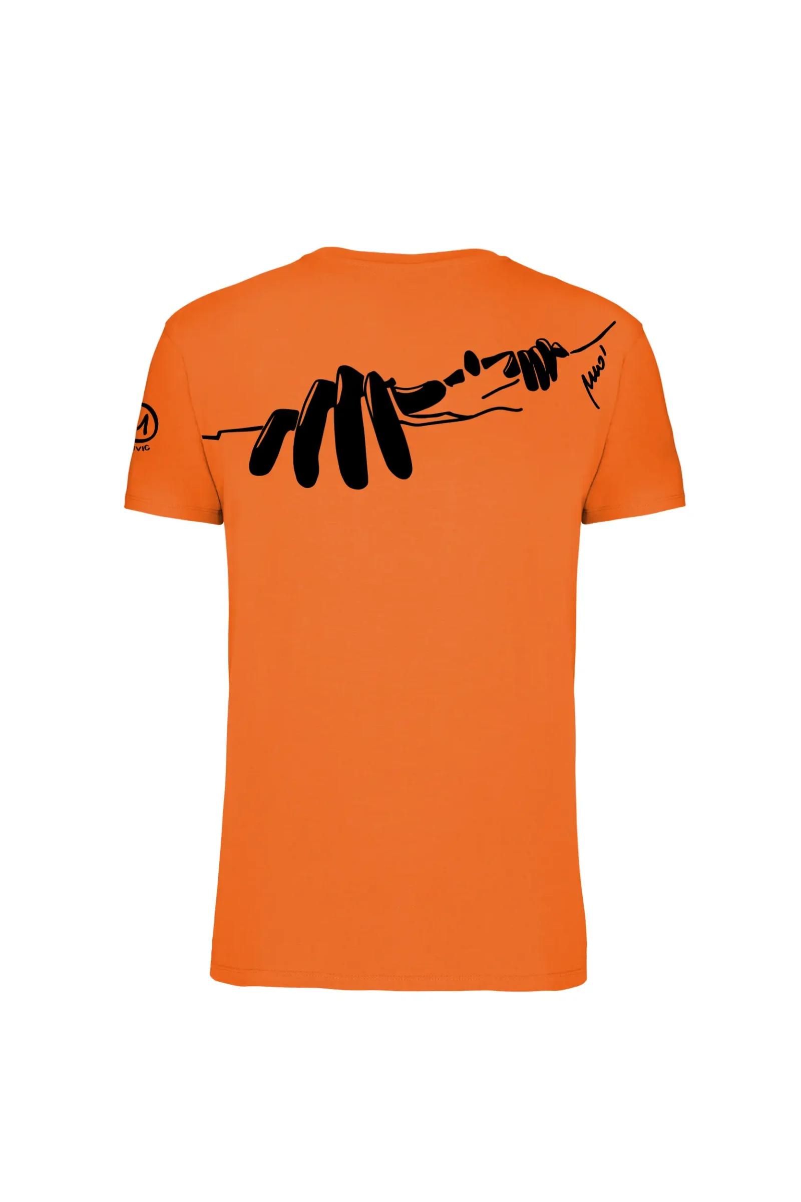 T-shirt arrampicata uomo cotone arancione HASH MONVIC "Manone"