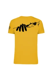 T-shirt arrampicata uomo cotone giallo HASH MONVIC "Manone"