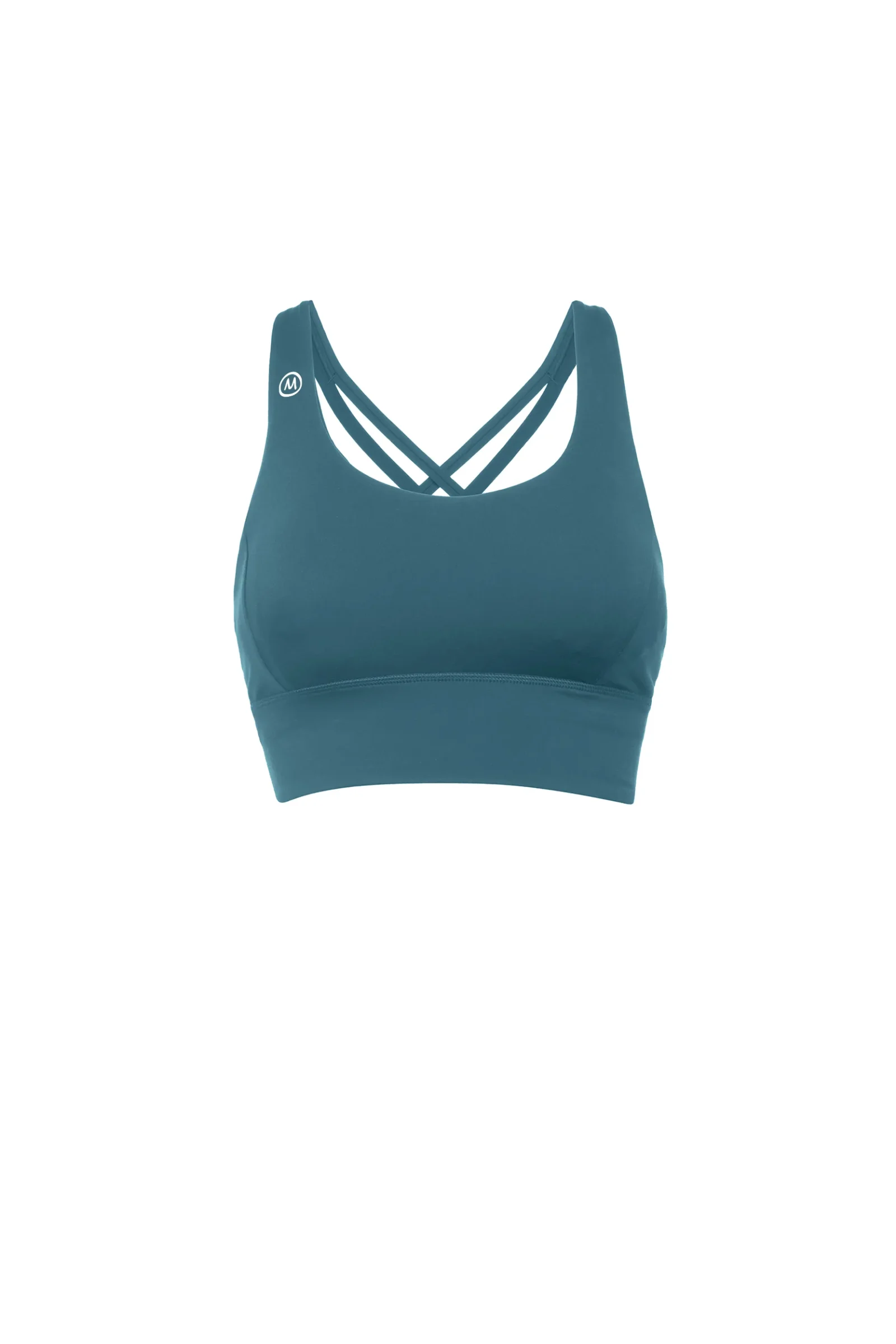 Women's petrol green sports top with braided straps JILL PRO Monvic