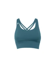 Women's petrol green sports top with braided straps JILL PRO Monvic
