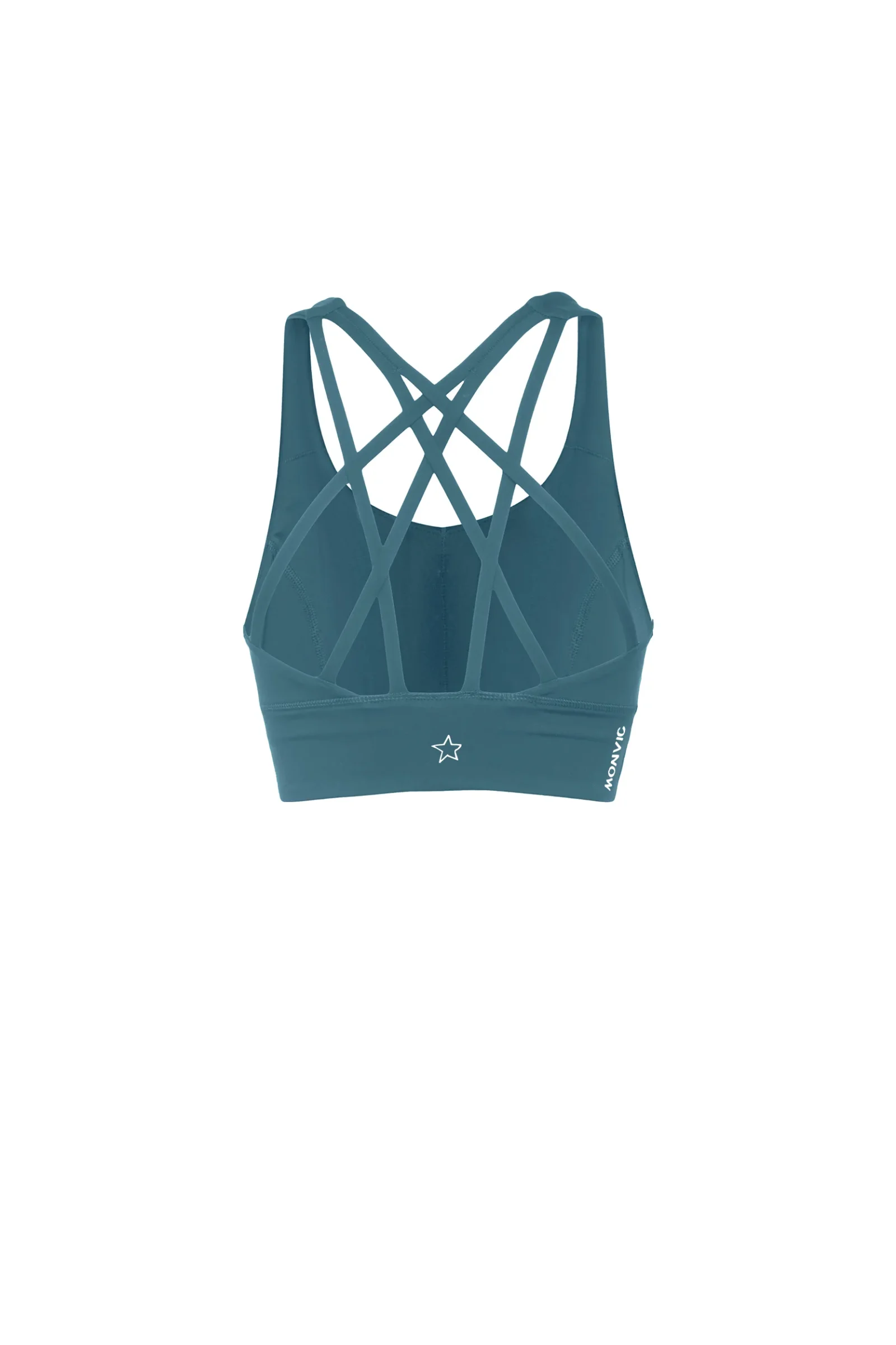 Women's petrol green sports top with braided straps JILL PRO Monvic