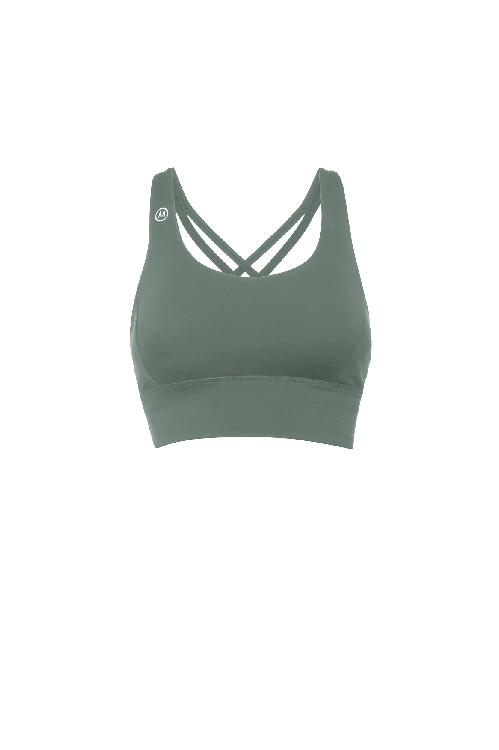 Top sportivo con spalline intrecciate verde salvia donna JILL PRO Monvic